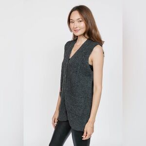 Smash + Tess Adeline Cable Vest in Dark Charcoal L